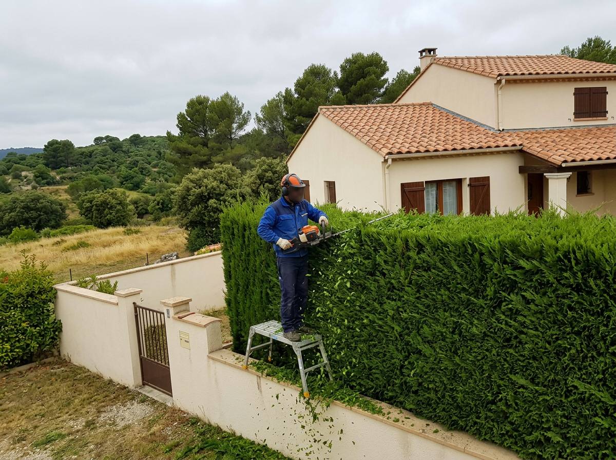 Taille de haies dans le Gard